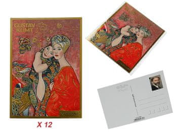 Carmani SET OD 12 RAZGLEDNICA RAZGLEDNICE GUSTAV KLIMT POKLON ZA PRIJATELJE 12