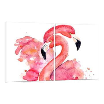 2x ZAŠTITNA PLOČA OD STAKLA ZA ŠTEDNJAK 40x52 FLAMINGOSI