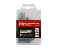 awtools nastavci odvijača 1/4" PH 2 / 25 mm / 25 kom.