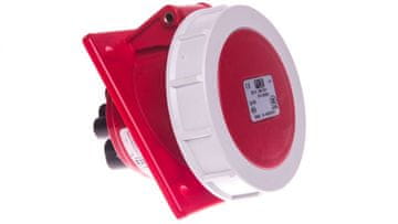 PCE Kutna utičnica za ploču 32A 4P 400V /80x97/ crvena IP67 4242-6f78