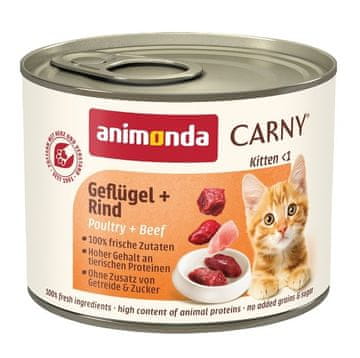Animonda ANIMONDA Carny Kitten Perad i Govedina - mokra hrana za mačke - 200g