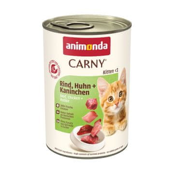 Animonda animonda Carny Mokra hrana za mačiće Govedina, Zec, Piletina - 400g