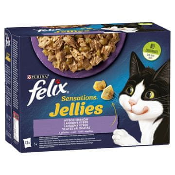 Purina Purina Felix Sensations Mix Turska, Škarpina, Janjetina, Haringa, 12x85 g
