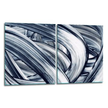 2x ZAŠTITNA PLOČA OD STAKLA ZA ŠTEDNJAK 40x52 METAL