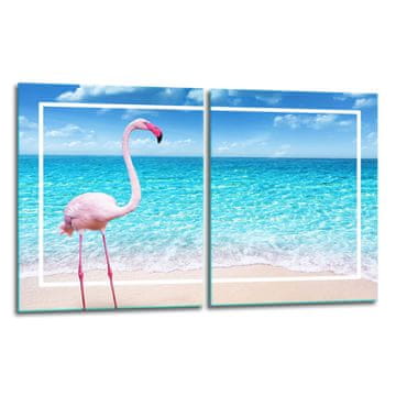 2x ZAŠTITNA PLOČA OD STAKLA ZA ŠTEDNJAK 40x52 FLAMINGO