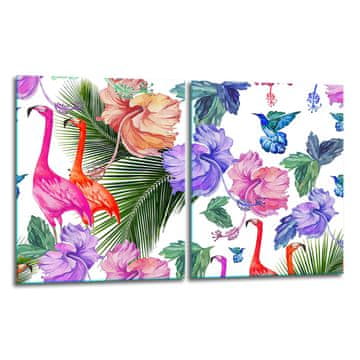 2x ZAŠTITNA PLOČA OD STAKLA ZA ŠTEDNJAK 40x52 FLAMINGO