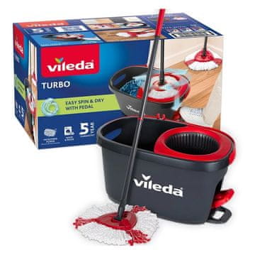 ROTARY Rotacijski mop Vileda Turbo, periv, do 60C, crveni/bijeli