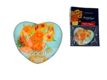 Carmani MAGNET ZA HLADNJAK SRCE VAN GOGH SUNCOKRET UMJETNIČKI POKLON