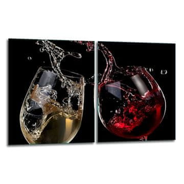 2x ZAŠTITNA PLOČA OD STAKLENA ZA ŠTEDNJAK 40x52 ZA VINO
