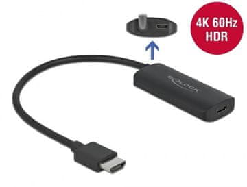 Delock DeLOCK Adapter HDMI-A na USB Type-C (DP Alt Mode), 4K 60 Hz