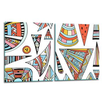 2x ZAŠTITNA PLOČA OD STAKLA ZA ŠTEDNJAK 40x52 POP ART