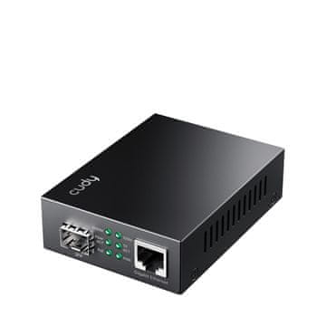 Cudy Cudy MC220P 2.0 Gigabit Ethernet PoE+ medijski pretvornik, 1250 Mbit/s, crni