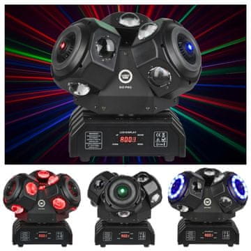 slomart LIGHT4ME SID PRO multiefekt 5u1, pokretna glava, LED, laser