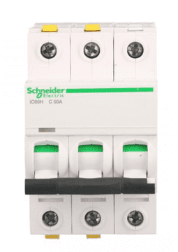 Schneider Automatski osigurač 3P C 50A 10kA AC iC60H-C50-3 Acti9 A9F07350