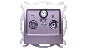 COS.PEL Impresja RTV-SAT antenska utičnica, titan GPA-YS/m/23