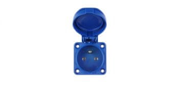 PCE Utičnica za ploču 10/16A 2P+Z 230V plava IP54 104-0b