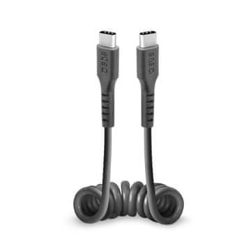SBS SBS TECABLETYPCCSK spiralni USB-C kabel - USB-C 0.5m - crni