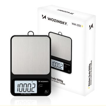 WOZINSKY Wozinsky WAK-2252 Kuhinjska vaga točna s velikim LCD ekranom do 5 kg - crna