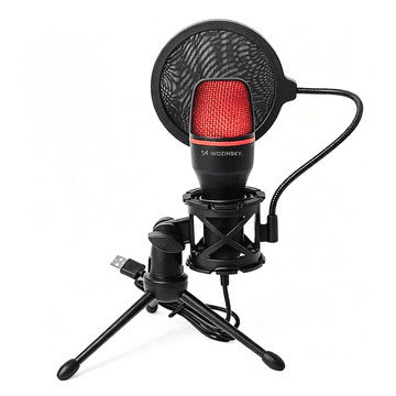WOZINSKY Wozinsky WM-W111 Studijski USB mikrofon s RGB postoljem - crna