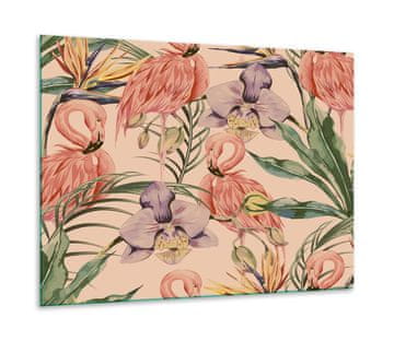 ZAŠTITNA PLOČA OD STAKLENA ZA ŠTEDNJAK 60x52 FLAMINGOS