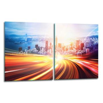 2x ZAŠTITNA PLOČA OD STAKLA ZA ŠTEDNJAK 40x52 PEJZAŽNA