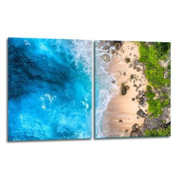 2x ZAŠTITNA PLOČA OD STAKLA ZA ŠTEDNJAK 40x52 MORE