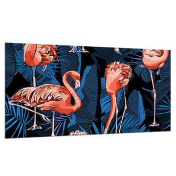 ZAŠTITNA PLOČA OD STAKLENA ZA ŠTEDNJAK 90x52 FLAMINGOS