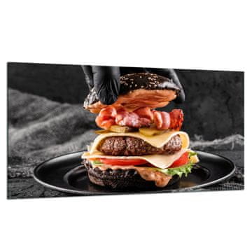 ZAŠTITNA PLOČA OD STAKLENA ZA ŠTEDNJAK 90X52 ZA HAMBURGER