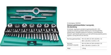 awtools set nareznica i matrica 32 komada