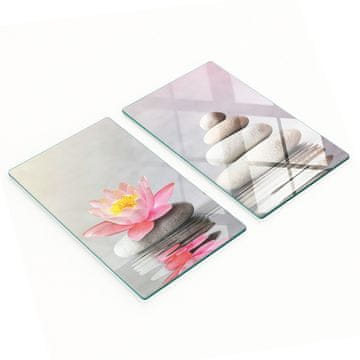 Staklene ploče za posluživanje s grafikom kamenja spa 2x30x52 cm