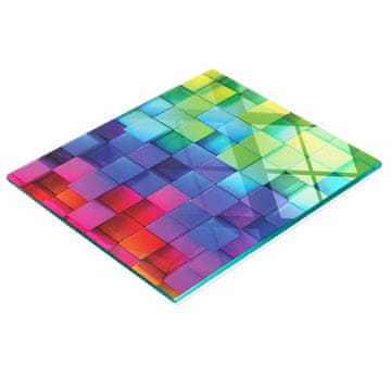 tulup.cz Kaljena višenamjenska dekorativna staklena ploča 3D kocke 60x52 cm