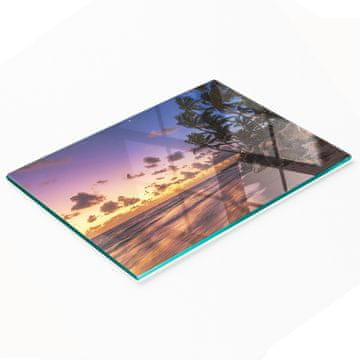 tulup.cz Kaljena višenamjenska dekorativna staklena ploča Beach Sun 80x52 cm