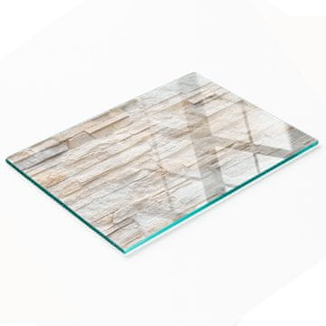 tulup.cz Staklena ukrasna daska za posluživanje grickalica, zid od opeke, 80x52 cm