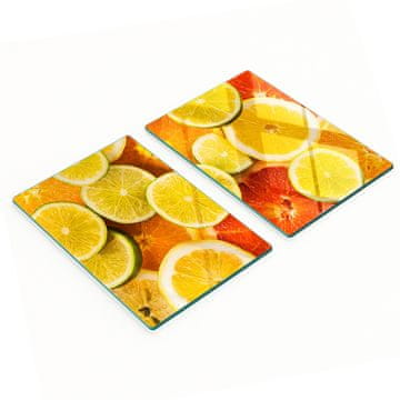 tulup.cz Staklene daske za rezanje za kuhinju s grafikom citrusa 2x40x52 cm