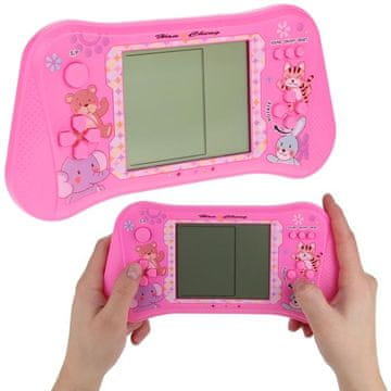 Nobo Kids TETRIS ELEKTRONSKA IGRAĆA PRIJENOSNA PUTNA KONZOLA ZA DJECU RUŽIČASTA