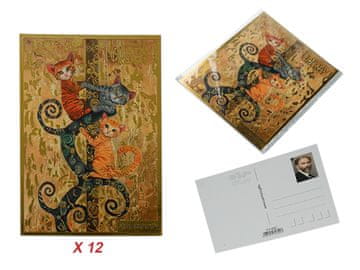 Carmani SET OD 12 RAZGLEDNICA SLIKA GUSTAVA KLIMTA POKLON 12 KOM
