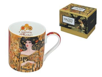 Carmani KERAMIČKA ŠALICA GUSTAV KLIMT ŽENA S LEPEZAŠOM SLIKA POKLON KUTIJA
