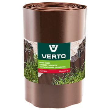 slomart VERTO rubnjak za vrt 20 cm x 9 m, smeđi