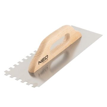 slomart Gleterica NEO TOOLS sa zubima, 480 x 128 mm, zub 8x8x8 mm, drvena drška