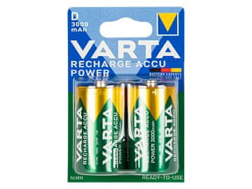 slomart Baterija Varta Recharge Accu Power R20 Ni-MH D 3000mAh, 2 kom
