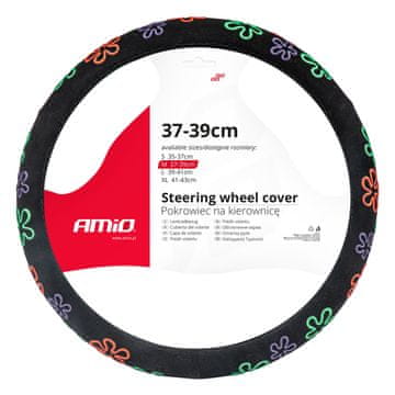 slomart Presvlaka za volan AMiO M, 37-39cm, perforirana, siva