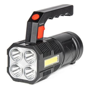 slomart AMiO akumulatorska LED svjetiljka 4LED + COB 1200mAh