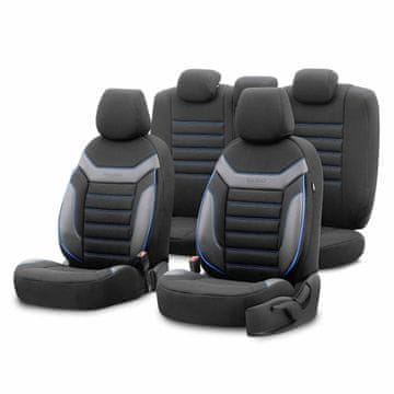 slomart OTOM individual 203 presvlake za auto sjedala, crna/plava, 3 zipa