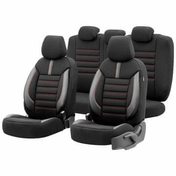slomart OTOM LIMITED 101 Komplet presvlaka za auto sjedala, crno/crveno