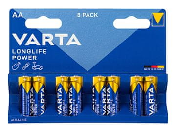 Bateria Baterije Varta Longlife Power AA LR6, 1.5V, alkalne, 8 komada