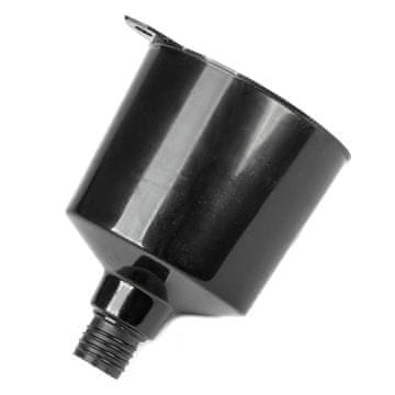 slomart Plastični lijevak AMiO, crni, ovalni, 12 cm