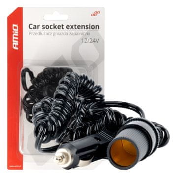 slomart AMiO produžni kabel utičnice auto upaljača 12V/24V, 300 cm