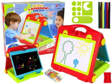 slomart Sklopiva ploča LEAN TOYS u koferu, dvostrana 2u1 (kreda/flomaster)