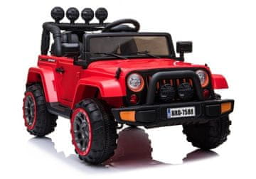 Jeep BRD-7588 LED svjetla za automobil na baterije s MP3 daljinskim upravljačem, crvena 4x4