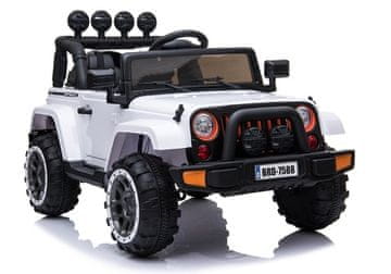 Automobil na baterije Jeep BRD-7588 LED svjetla MP3 daljinski upravljač bijeli 4x4